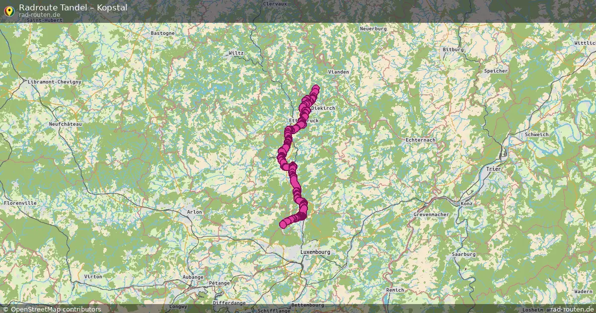 Fahrradroute Tandel – Kopstal