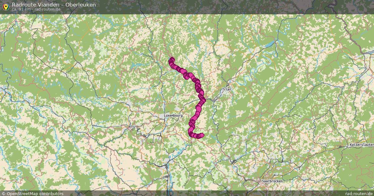 Fahrradroute Vianden – Oberleuken