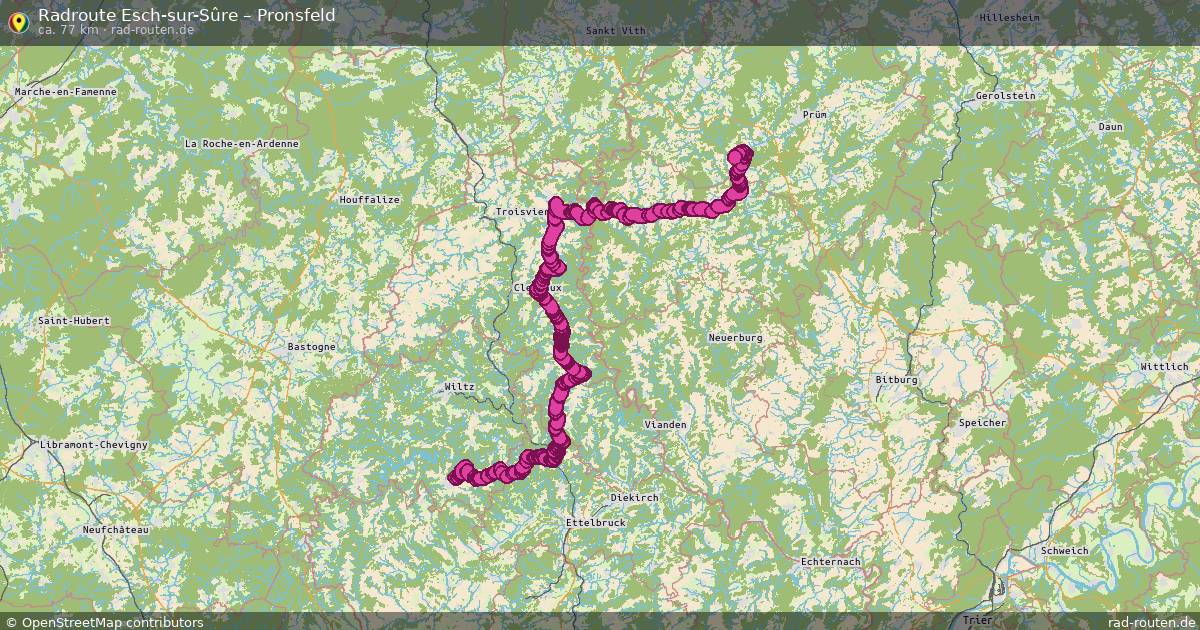 Fahrradroute Esch-Sur-Sûre – Pronsfeld