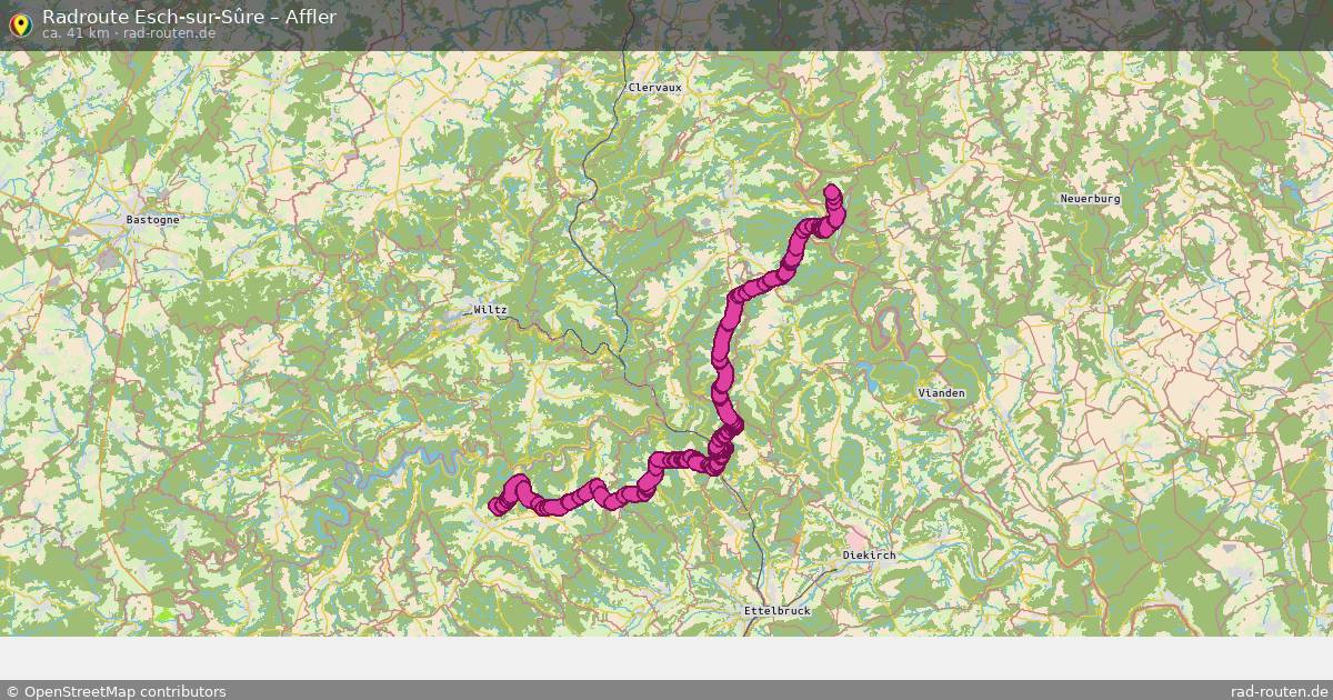 Fahrradroute Esch-Sur-Sûre – Affler