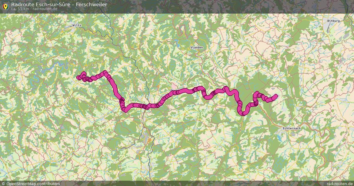 Fahrradroute Esch-Sur-Sûre – Ferschweiler