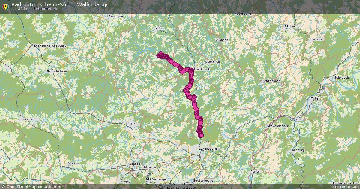 Fahrradroute Esch-Sur-Sûre – Walferdange