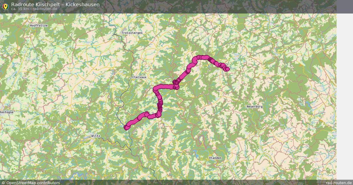 Fahrradroute Kiischpelt – Kickeshausen