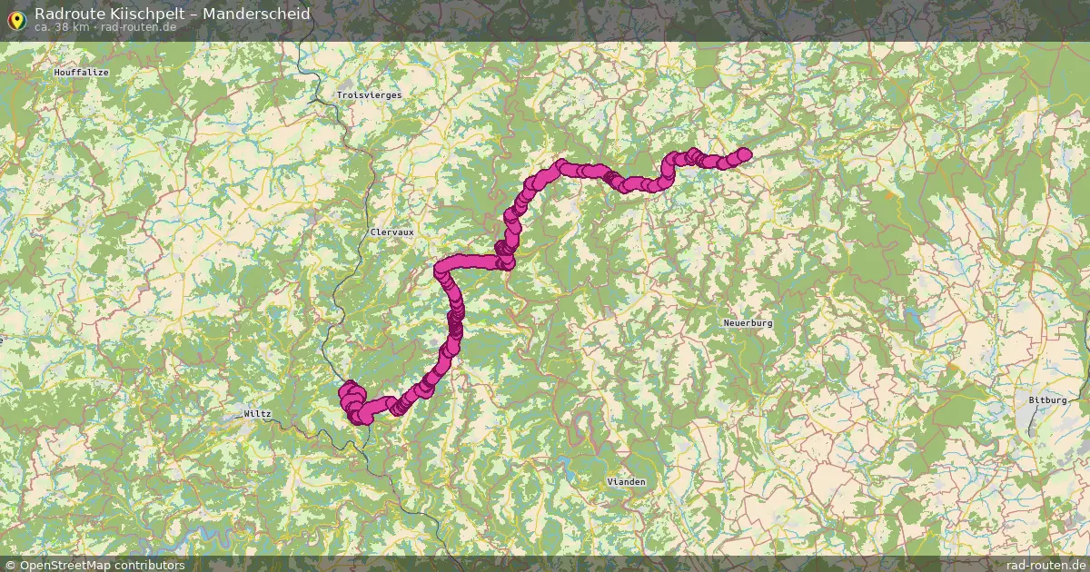 Fahrradroute Kiischpelt – Manderscheid