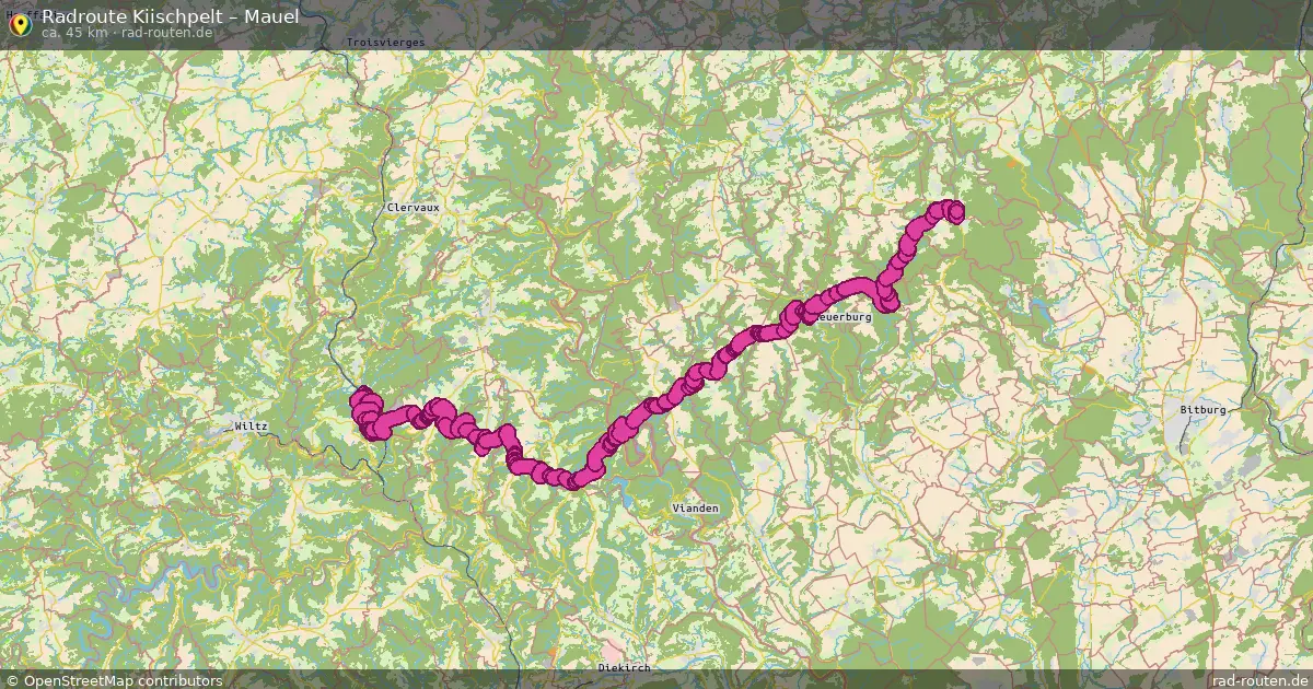 Fahrradroute Kiischpelt – Mauel