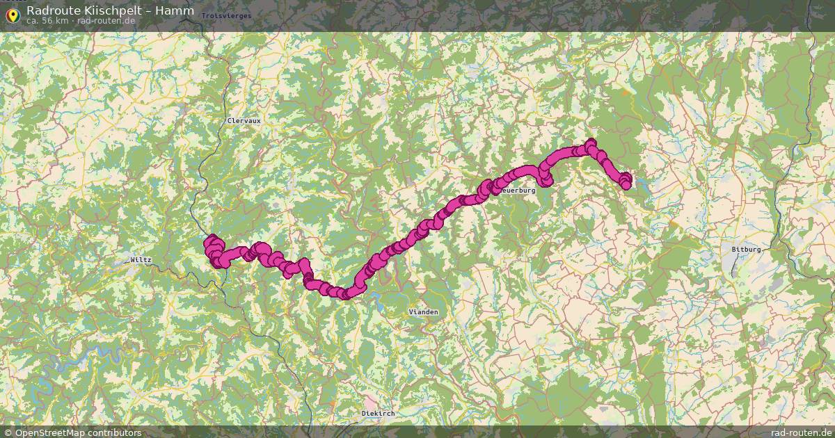 Fahrradroute Kiischpelt – Hamm