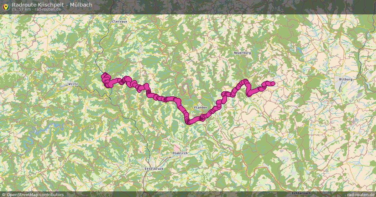 Fahrradroute Kiischpelt – Mülbach