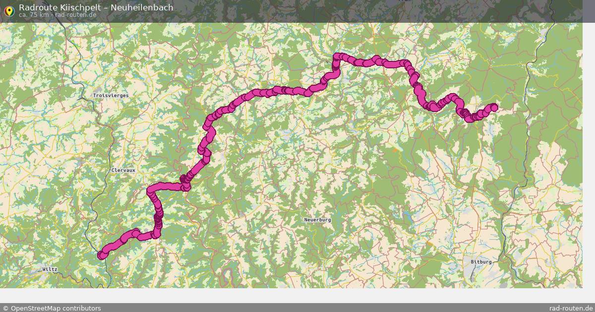 Fahrradroute Kiischpelt – Neuheilenbach