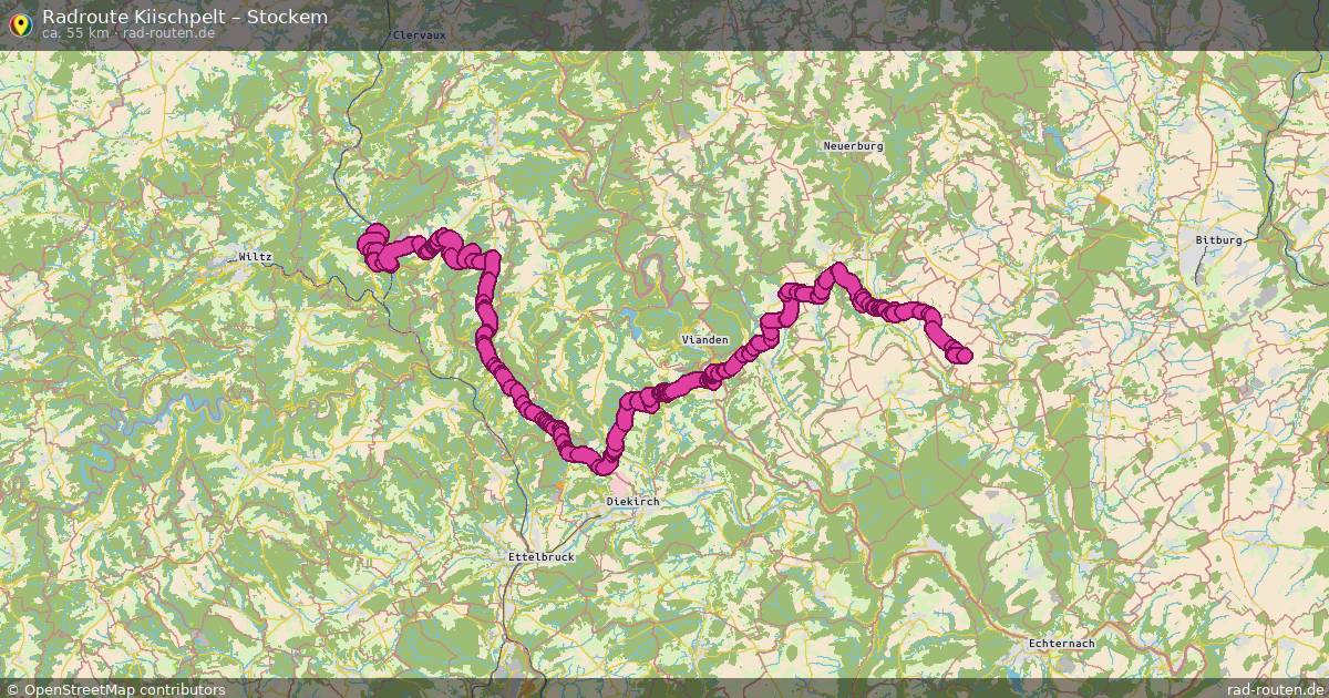 Fahrradroute Kiischpelt – Stockem