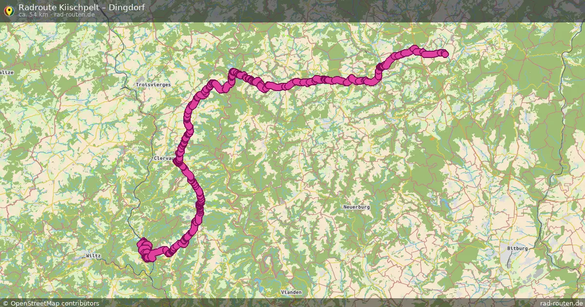 Fahrradroute Kiischpelt – Dingdorf