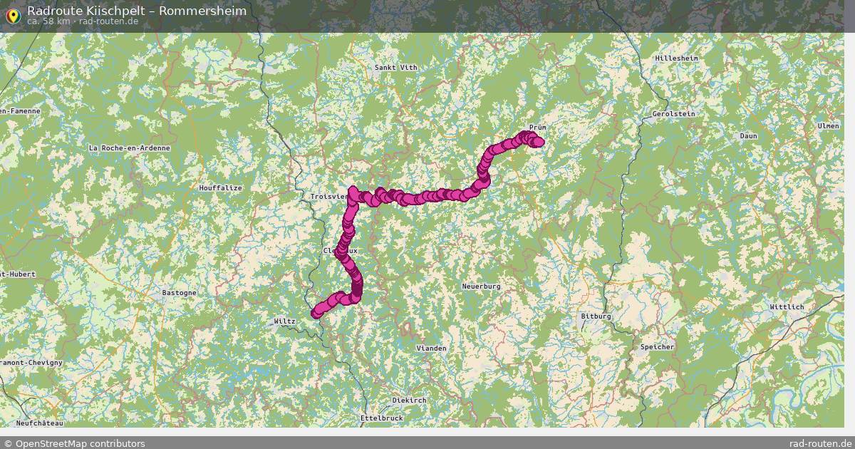 Fahrradroute Kiischpelt – Rommersheim