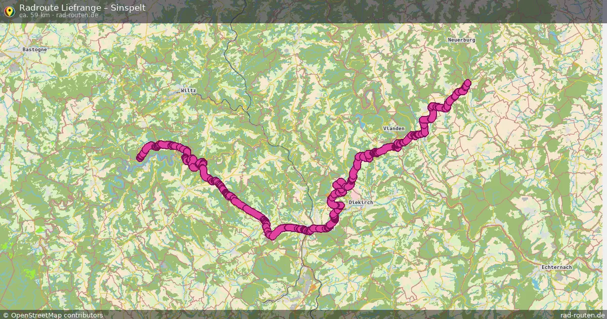 Fahrradroute Liefrange – Sinspelt