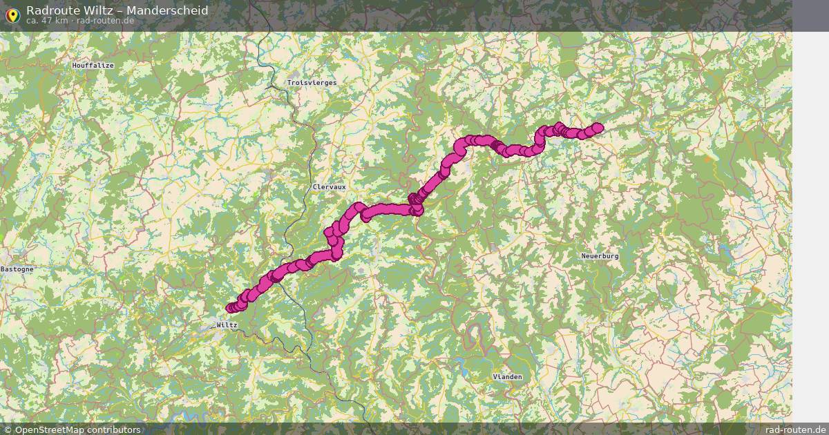 Fahrradroute Wiltz – Manderscheid