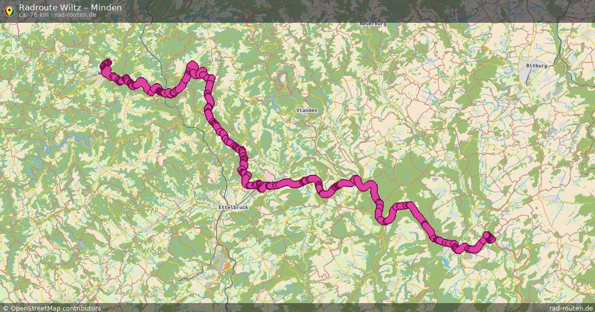 Fahrradroute Wiltz – Minden