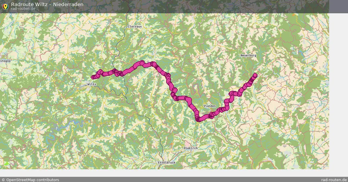 Fahrradroute Wiltz – Niederraden