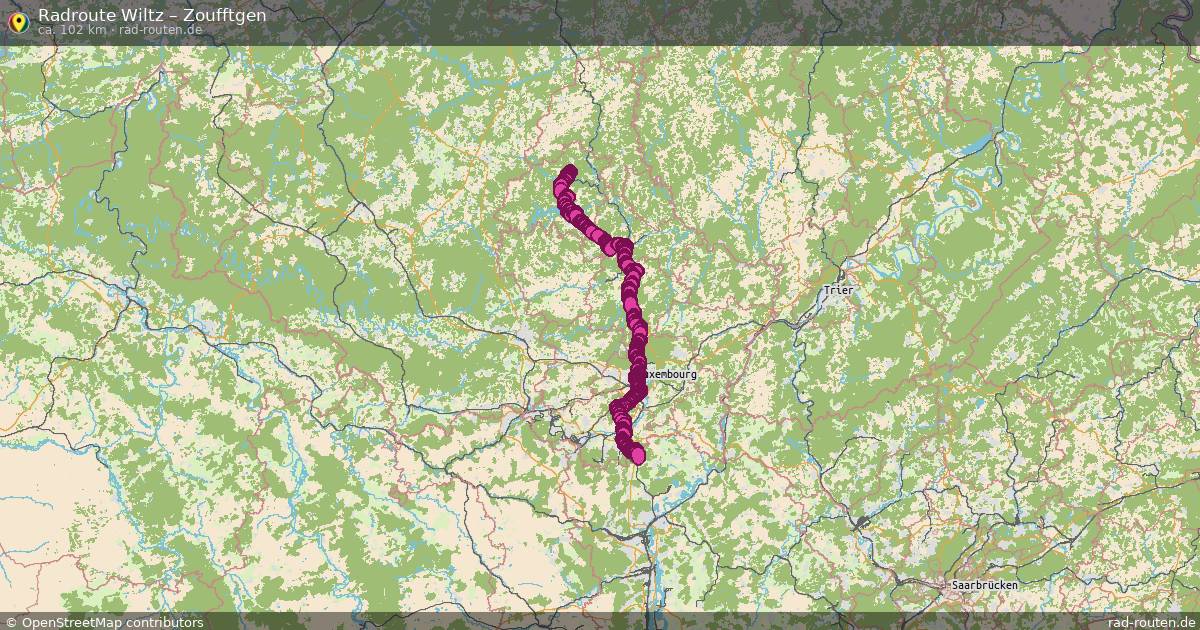 Fahrradroute Wiltz – Zoufftgen