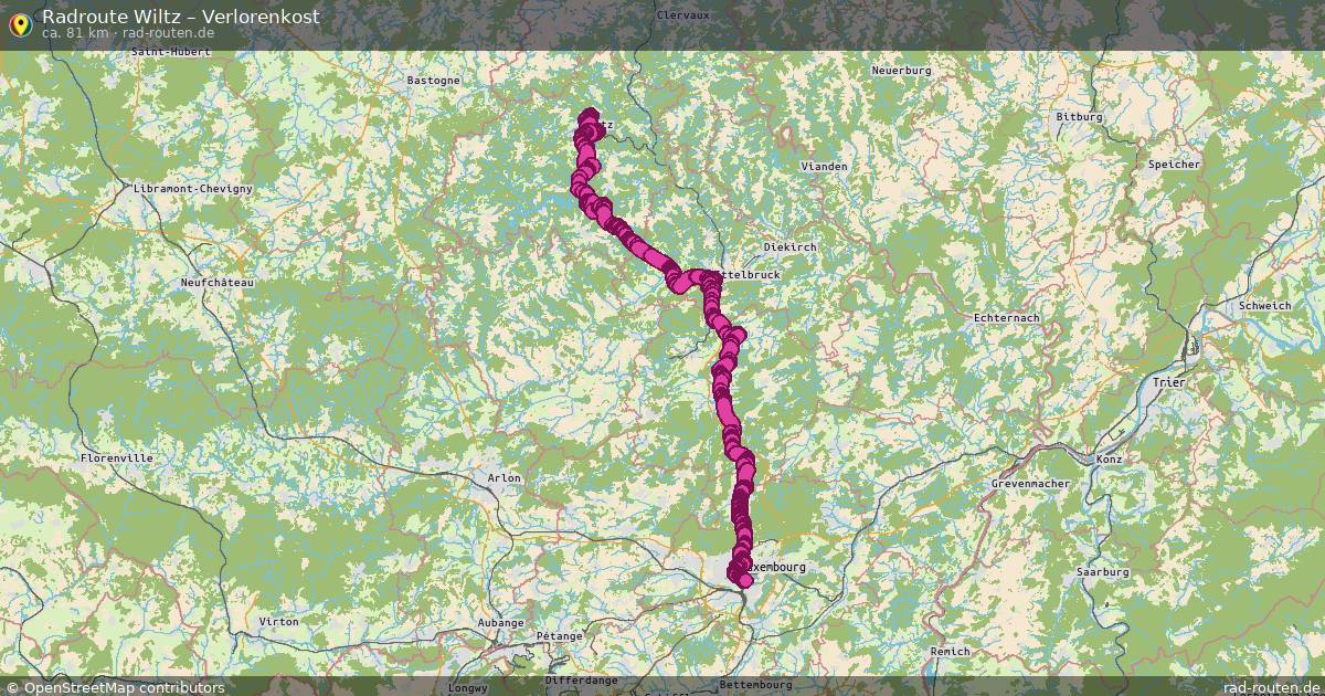 Fahrradroute Wiltz – Verlorenkost