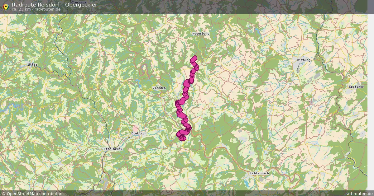 Fahrradroute von Reisdorf nach Obergeckler