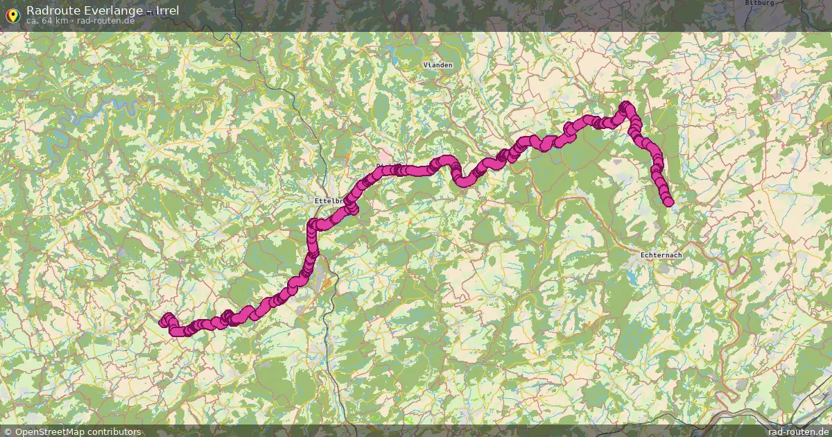 Fahrradroute von Everlange nach Irrel