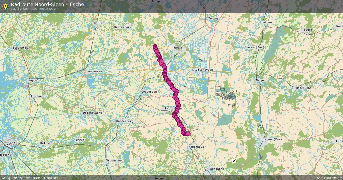 Fahrradroute Noord-Sleen – Esche