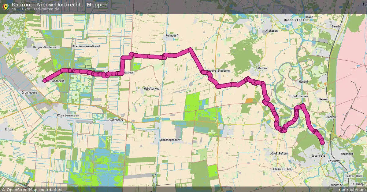 Radtour Nieuw-Dordrecht – Meppen