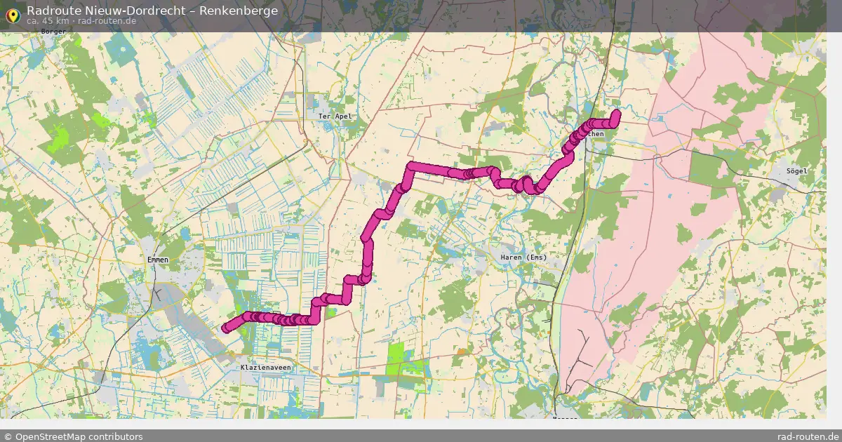 Radtour Nieuw-Dordrecht – Renkenberge