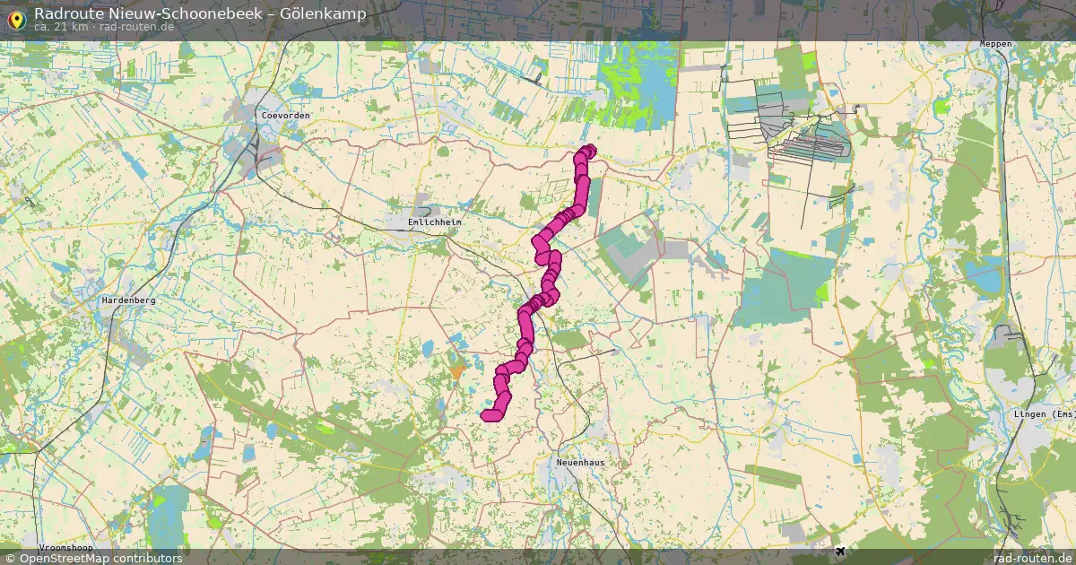 Fahrradroute Nieuw-Schoonebeek – Gölenkamp