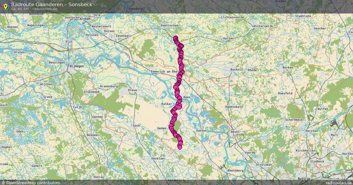Radtour Gaanderen – Sonsbeck