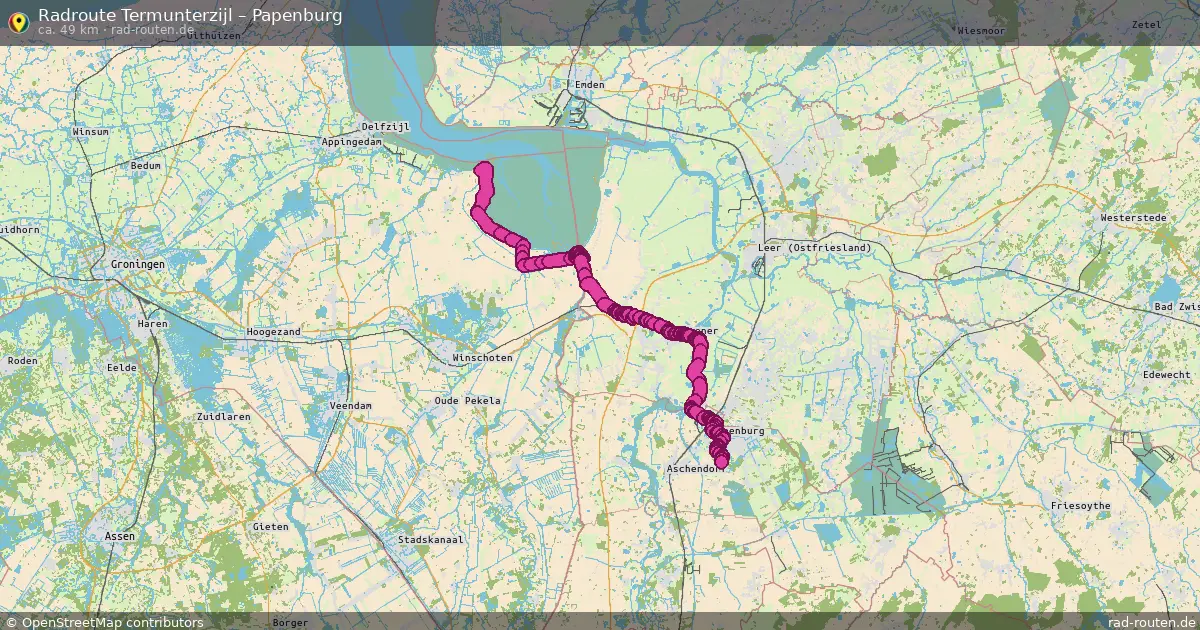 Radtour Termunterzijl – Papenburg