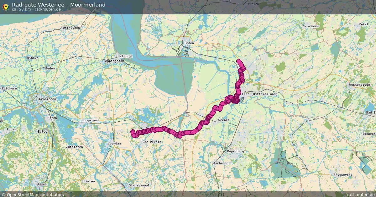 Fahrradroute Westerlee – Moormerland