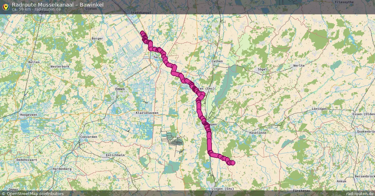 Radtour Musselkanaal – Bawinkel