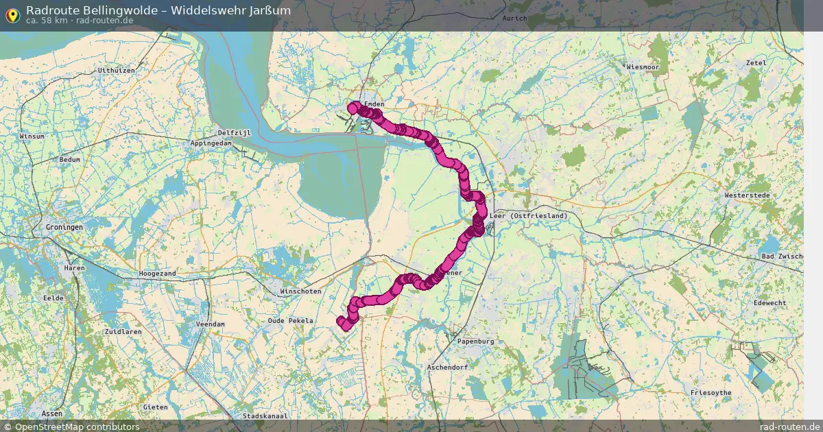 Radtour Bellingwolde – Widdelswehr Jarßum