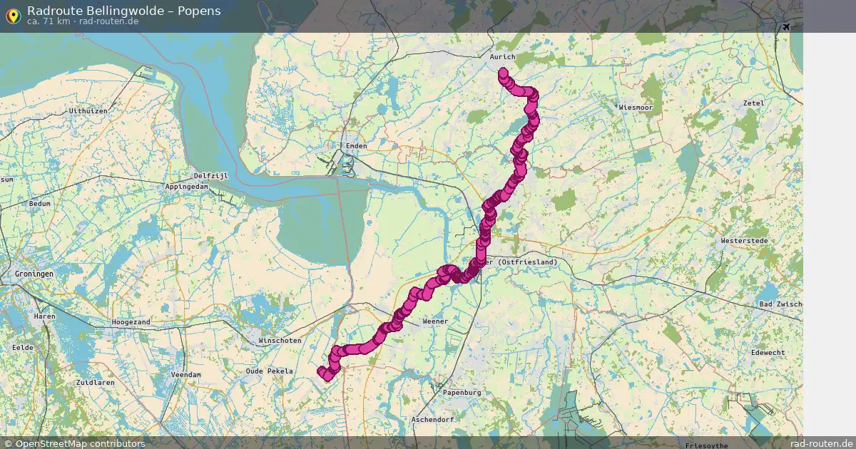 Fahrradroute Bellingwolde – Popens