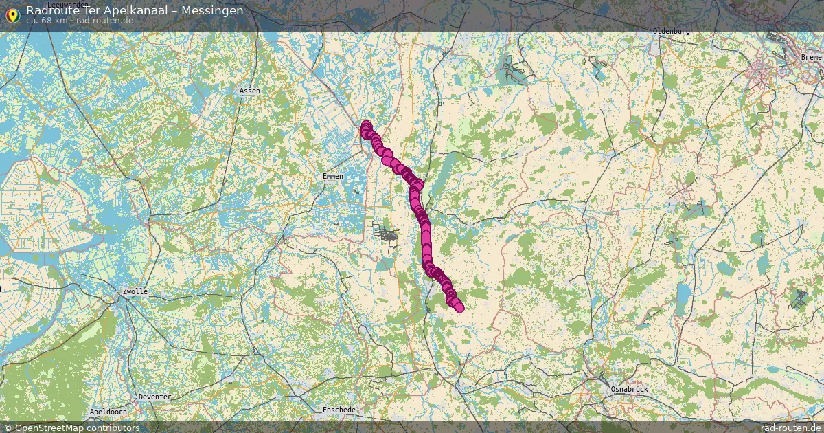 Fahrradroute Ter Apelkanaal – Messingen