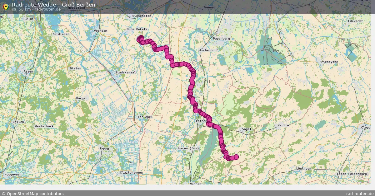 Fahrradroute Wedde – Groß Berßen
