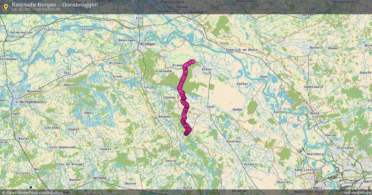 Radtour Bergen – Donsbrüggen