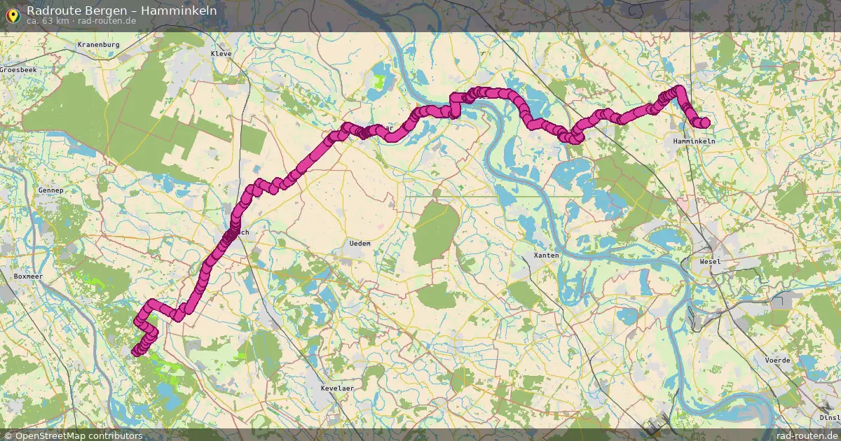 Radtour Bergen – Hamminkeln