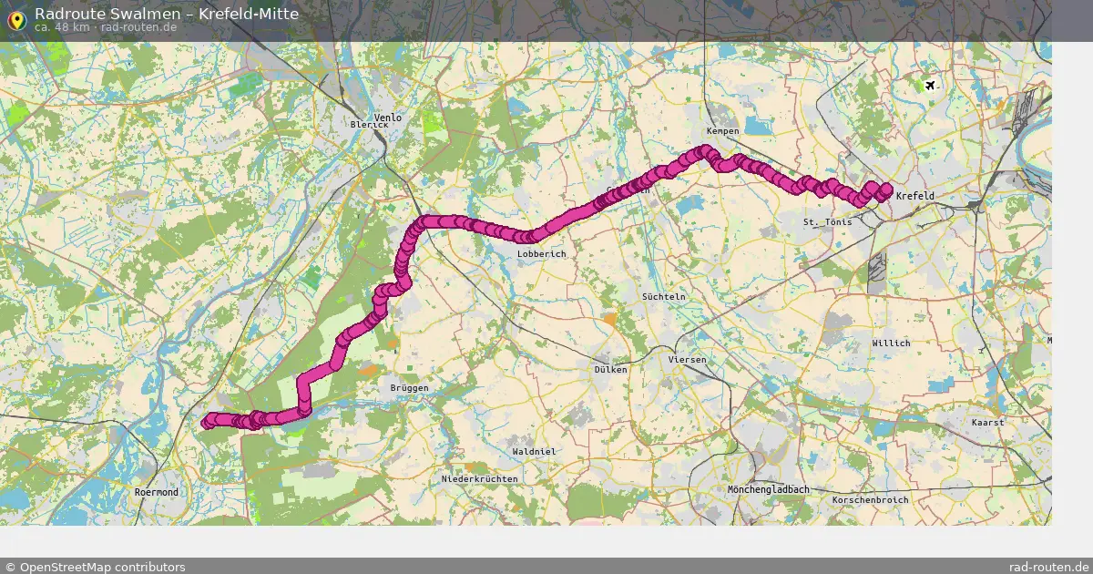 Radtour Swalmen – Krefeld-Mitte