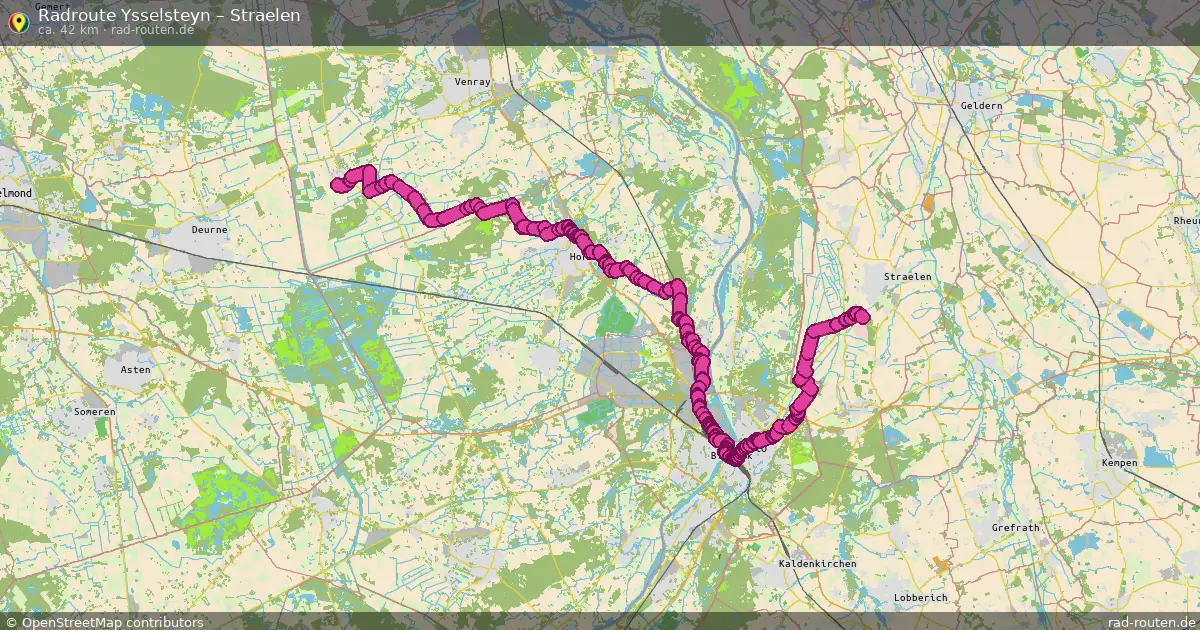 Fahrradroute Ysselsteyn – Straelen (42 km) – Rad-Routen.de