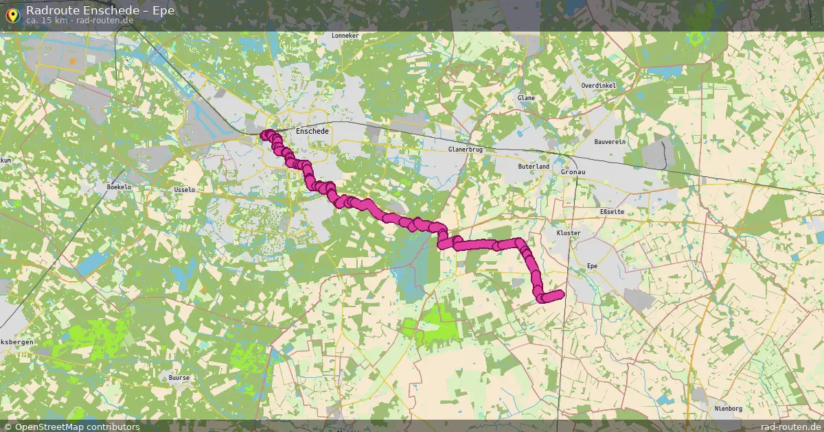 Fahrradroute Enschede – Epe (15 km) – Rad-Routen.de