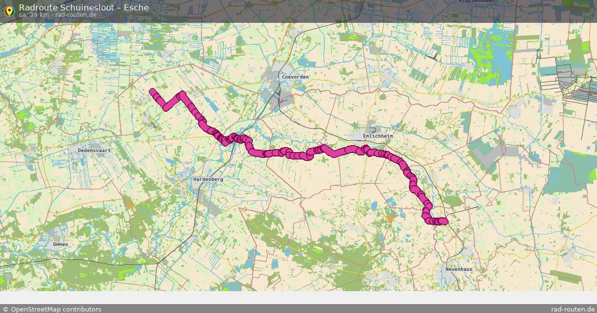 Fahrradroute Schuinesloot – Esche (39 km) – Rad-Routen.de