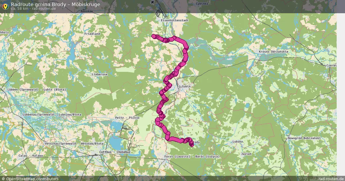 Radtour Gmina Brody – Möbiskruge