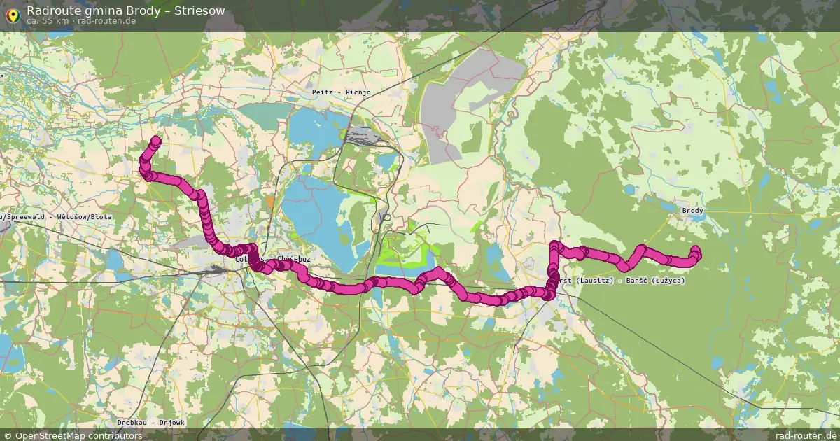 Radtour Gmina Brody – Striesow
