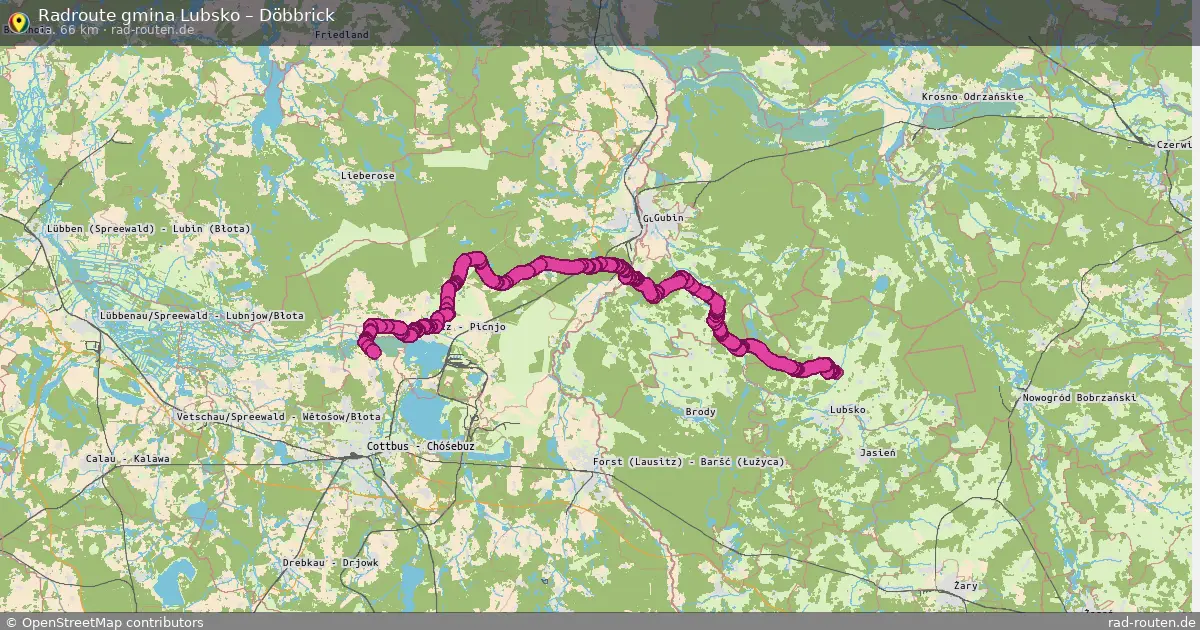 Radtour Gmina Lubsko – Döbbrick