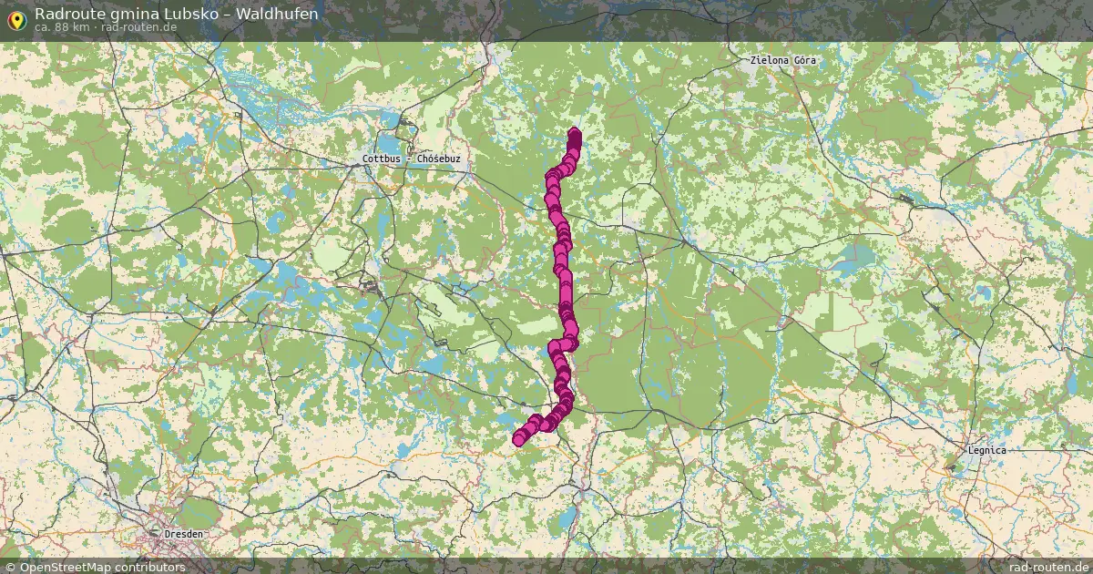 Radtour Gmina Lubsko – Waldhufen