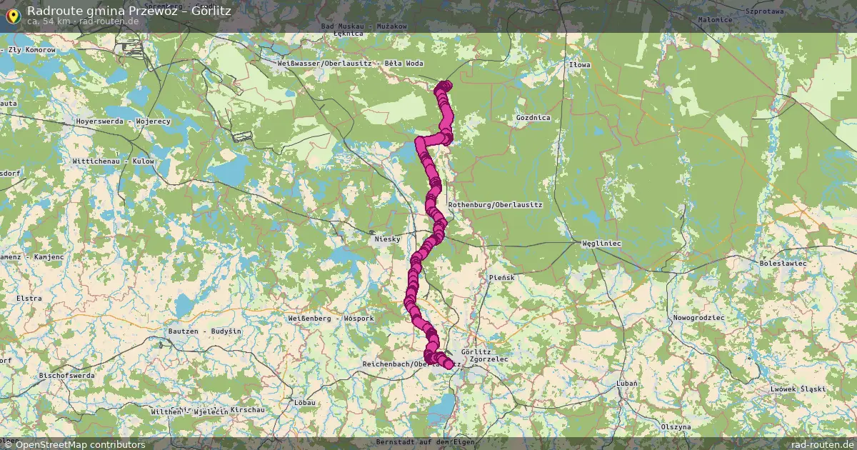 Radtour Gmina Przewóz – Görlitz