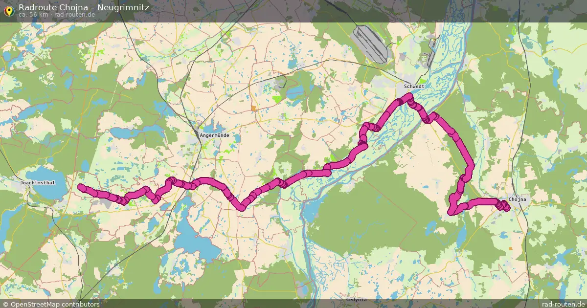 Radtour Chojna – Neugrimnitz