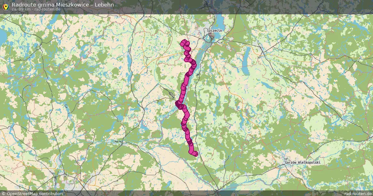 Radtour Gmina Mieszkowice – Lebehn