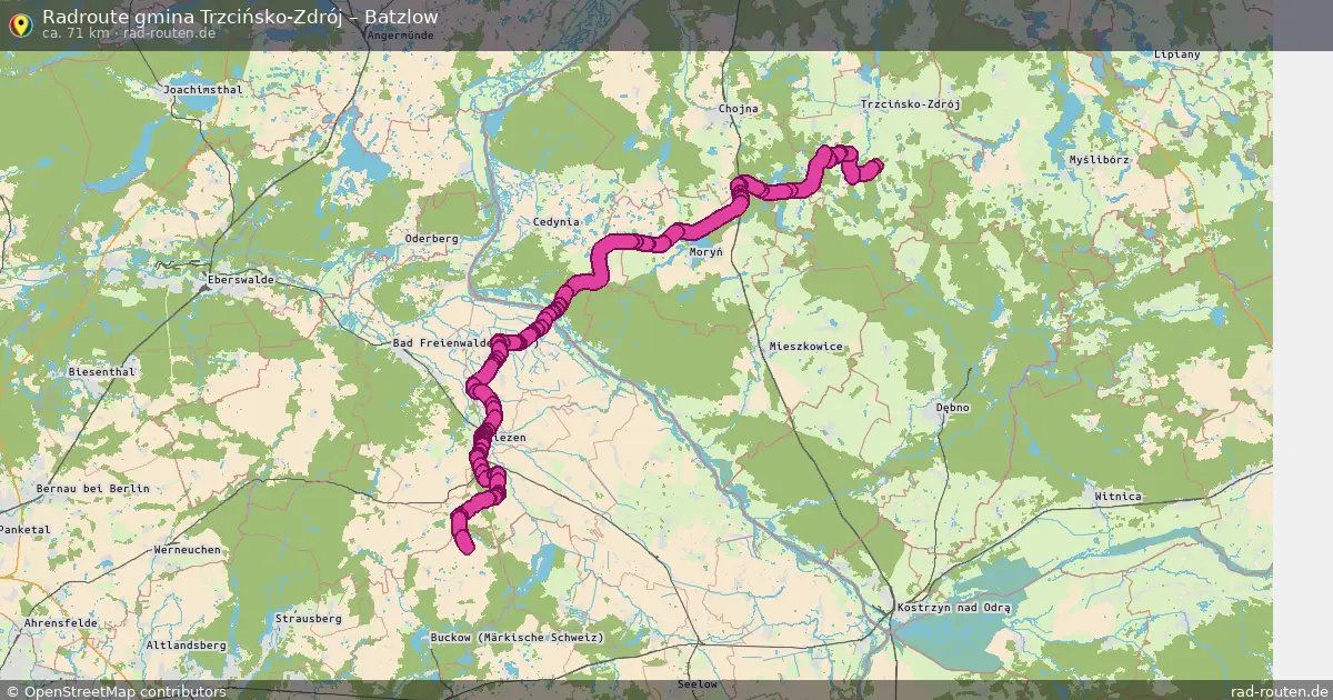 Radtour Gmina Trzcińsko-Zdrój – Batzlow