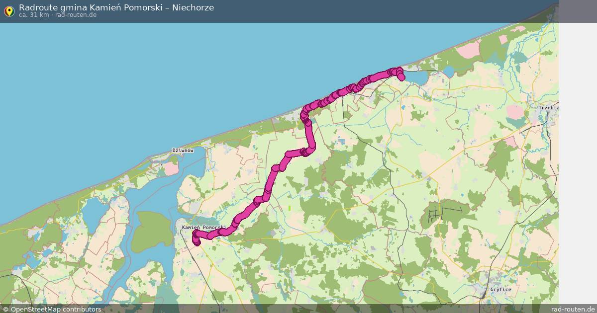 Fahrradroute Gmina Kamień Pomorski – Niechorze